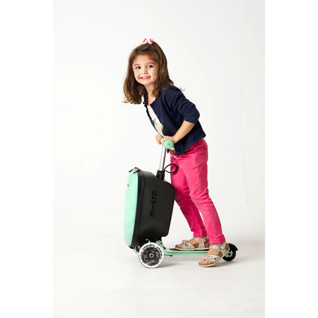 Micro Kuffert med sparkesykkel, Junior trillebag 13L – Mint