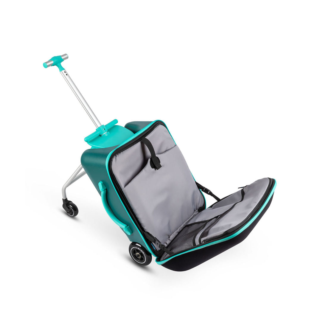 Micro Trolley Eazy Ride-On, Koffert barn kan sitte på - Forest Green