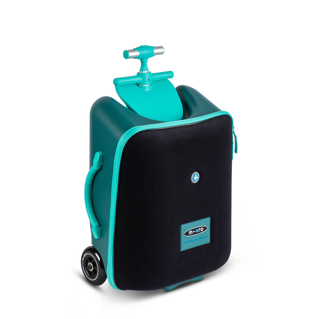 Micro Trolley Eazy Ride-On, Koffert barn kan sitte på - Forest Green