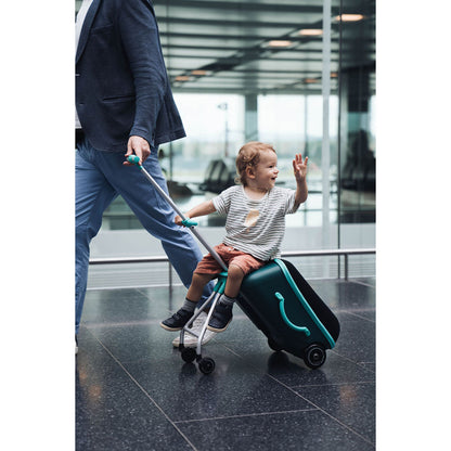 Micro Trolley Eazy Ride-On, Koffert barn kan sitte på - Forest Green