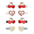 Mimi & Lula 8 hårclips, Mini Red Cherries Mon Cheri