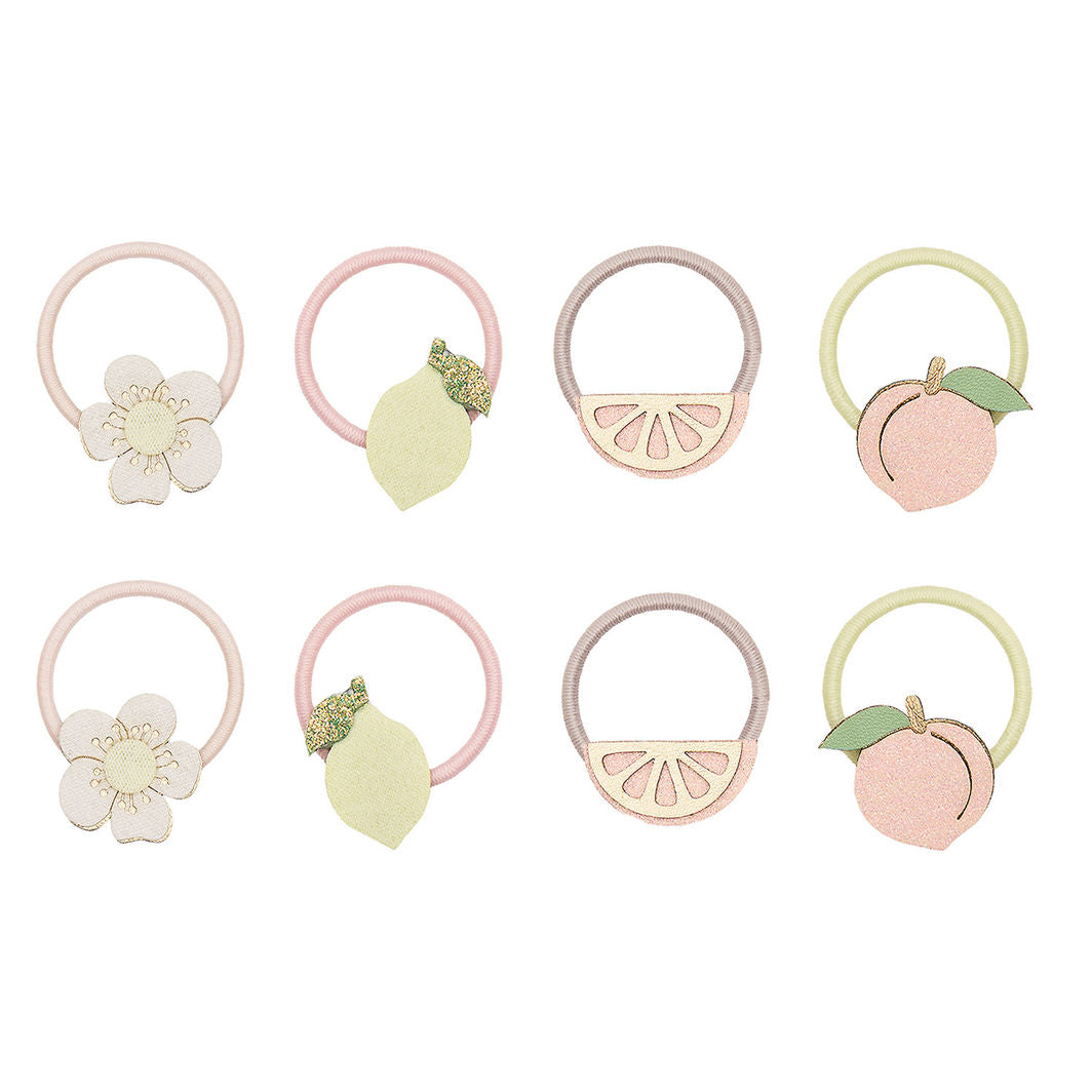 Mimi &amp; Lula 8 hårelastikker, Mini Citrus Peaches and Cream