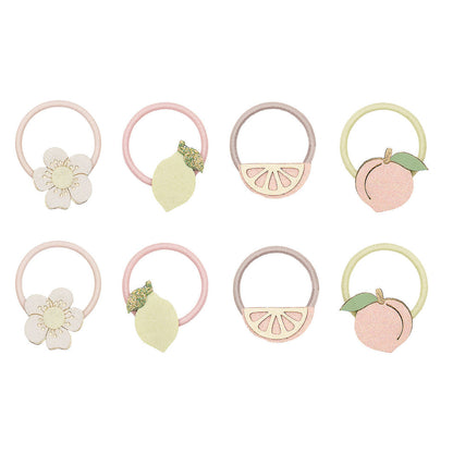Mimi &amp; Lula 8 hårelastikker, Mini Citrus Peaches and Cream
