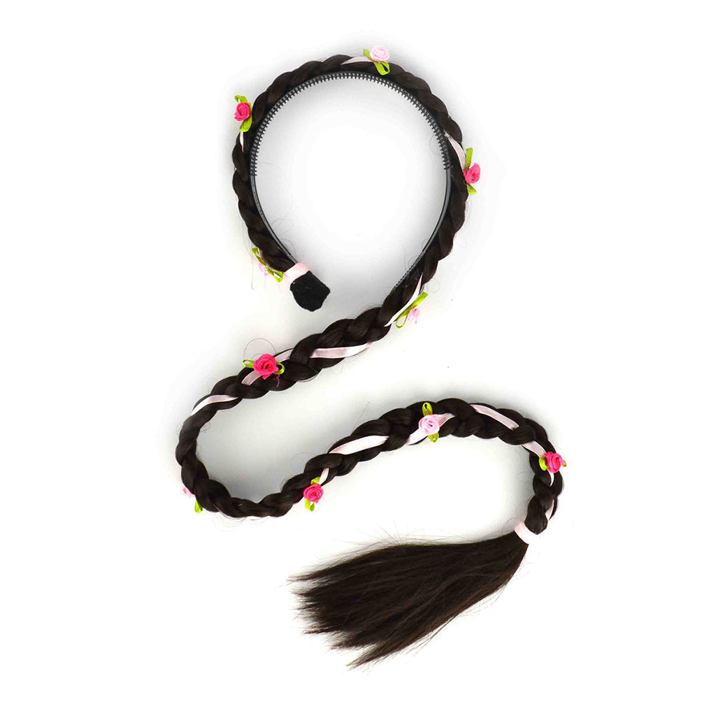 Den goda Fen, tilbehør til utkledning - Rapunzel fletning, 75 cm - Brun