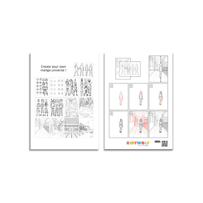 KidyDraw tegnetavle med lys, Manga