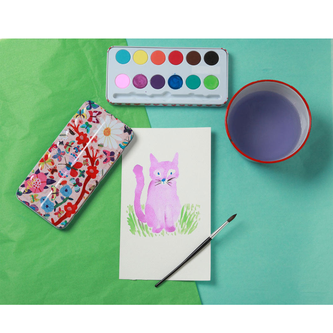 Fargemaling, 12 stk - Butterflies