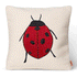 ferm Living pude, broderet - Mariehøne