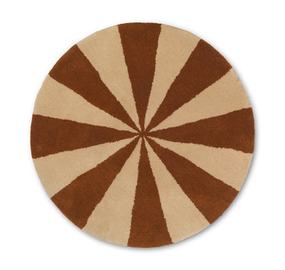 ferm Living gulvtæppe, rundt - Arch small, dark brick/off-white
