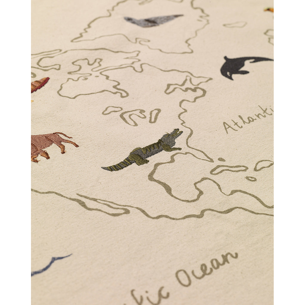 ferm Living veggoppheng/tekstilbilde, The World - off-white