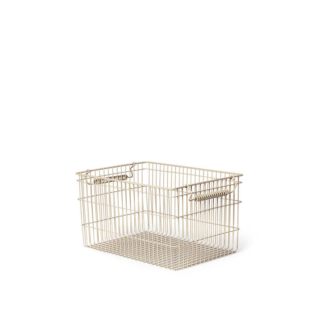 ferm Living trådkurv, Cala Stackable Baskets, Sett med 2 stk. - Cashmere