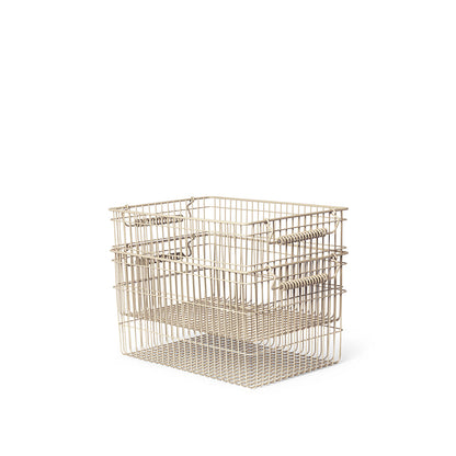 ferm Living trådkurv, Cala Stackable Baskets, Sett med 2 stk. - Cashmere