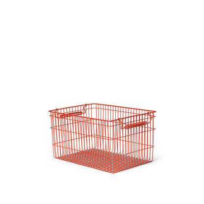 ferm Living trådkurv, Cala Stackable Baskets, Sett med 2 stk. - Poppy red