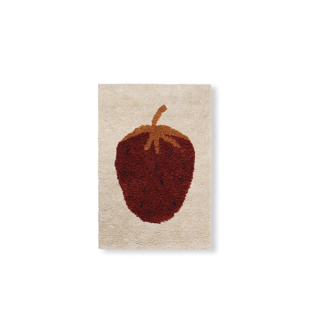ferm Living gulvteppe i ull, Strawberry - small