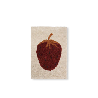 ferm Living gulvteppe i ull, Strawberry - small