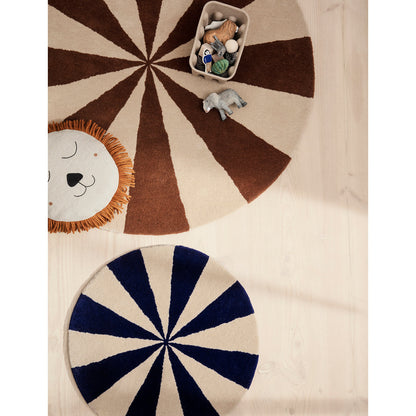 ferm Living gulvteppe, rundt - Arch small, dark brick/off-white