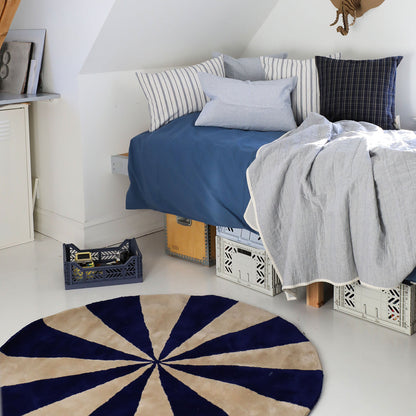 ferm Living gulvteppe, rundt - Arch large, bright blue/off-white