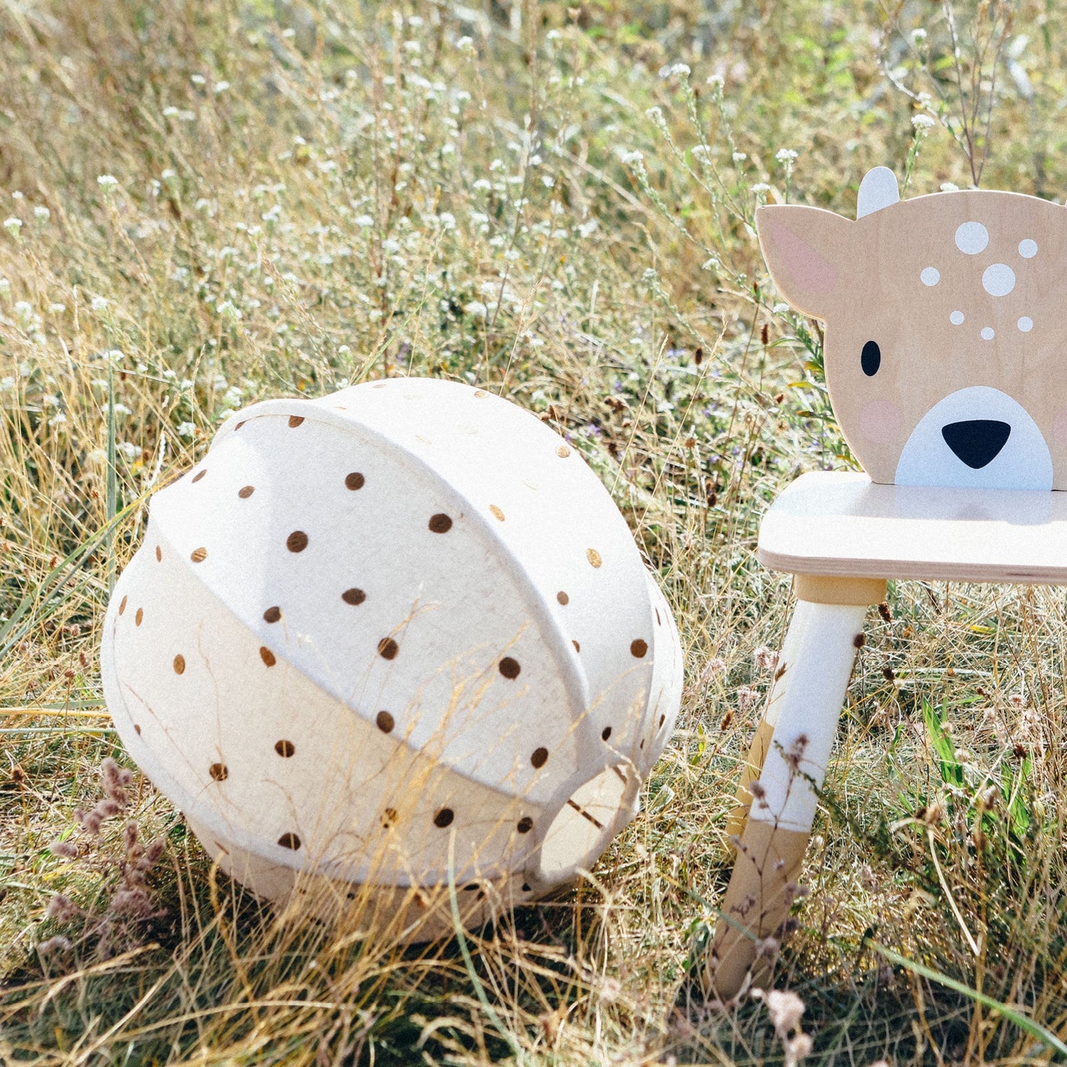 ferm Living lampeskjerm, Dot Embroidered Textile