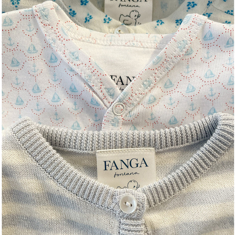 Fanga Fontana Venti baby cardigan, økologisk, Gray dawn - str. 1 - 9 mnd.