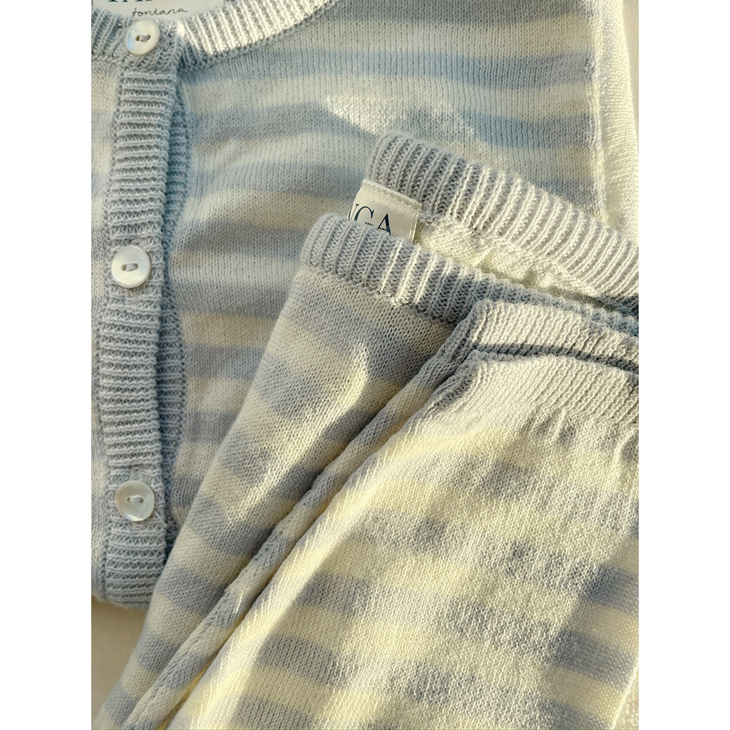 Fanga Fontana Venti baby cardigan, økologisk, Gray dawn - str. 1 - 9 mnd.