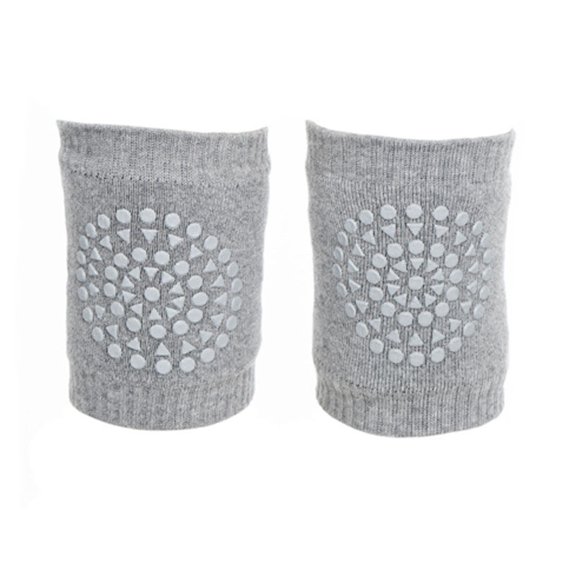 GoBabyGo knebeskyttere m. gummiprikker, grey melange