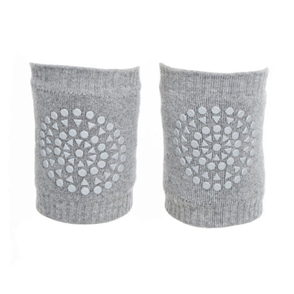 GoBabyGo knebeskyttere m. gummiprikker, grey melange