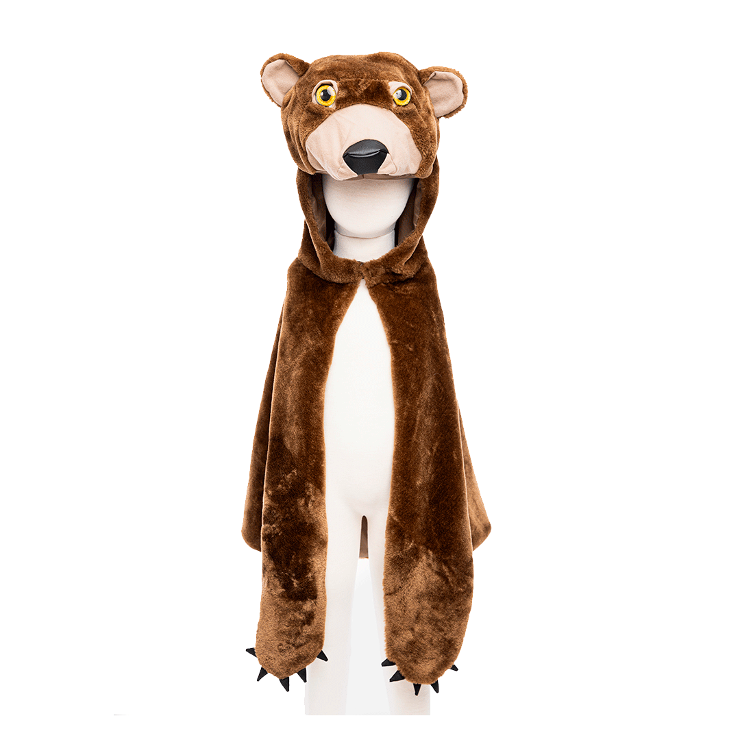 Great Pretenders dyrekostyme til de minste, Woodland bjørnekappe - str. 2-6 år
