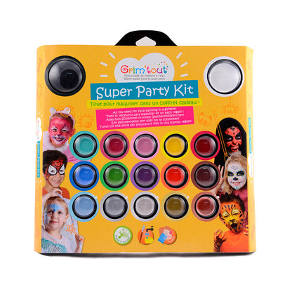 Grim Tout Ansigtssminke, Super party kids - 17 farger