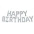 Northstar Balloons, Happy Birthday guirlande - sølvfolie