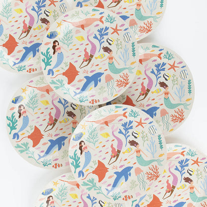 My Little Day papptallerkener, Havfrue - 8 stk.