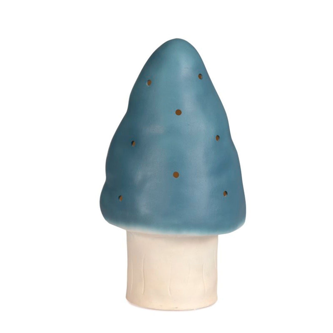 Sopplampe, liten sopp m. LED lys - jeansfarget