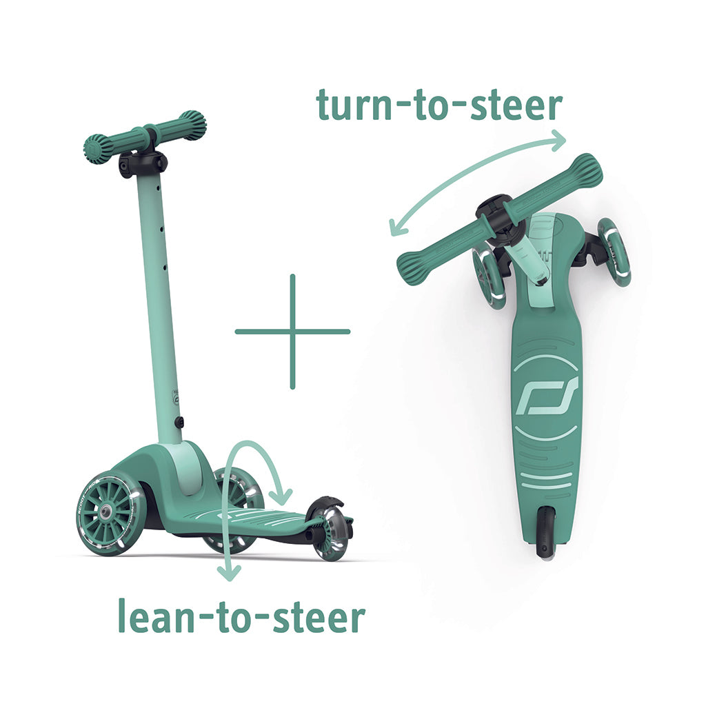 Scoot and Ride Highway Kick 3S, sparkesykkel - LED Forest