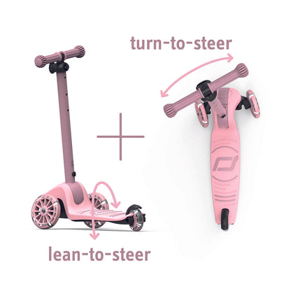 Scoot and Ride Highway Kick 3S, sparkesykkel - LED Rose