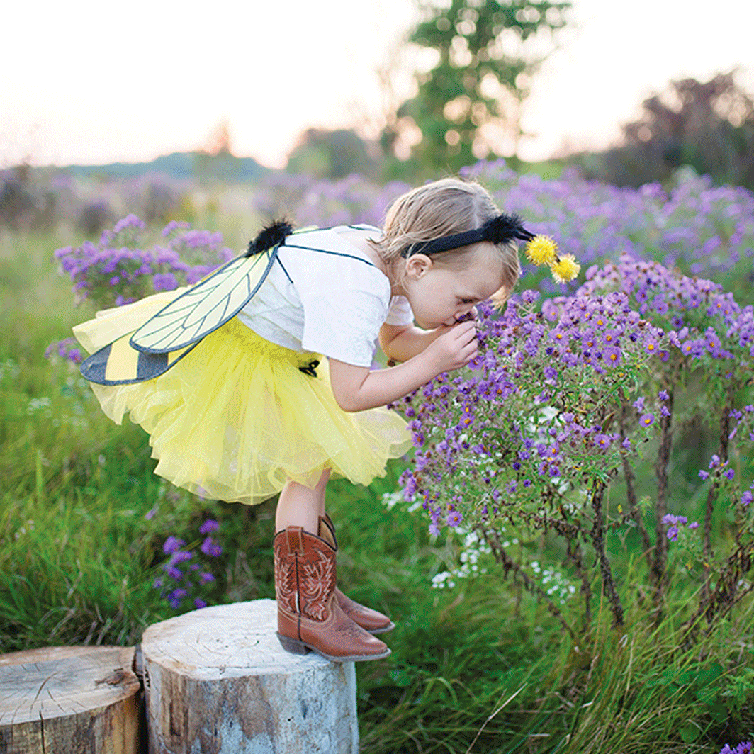 Great Pretenders utkledning, Glitter humlebi sett  - str. 4-6 år