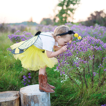 Great Pretenders utkledning, Glitter humlebi sett  - str. 4-6 år