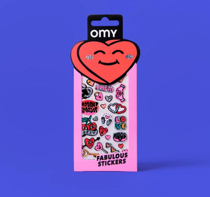 Omy klistermerker, Love