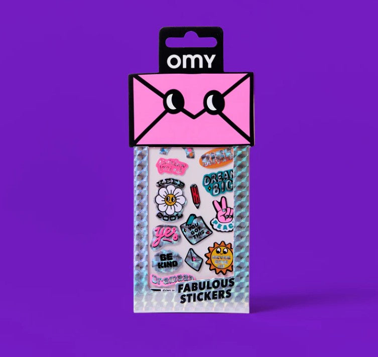 Omy klistermerker, Messages
