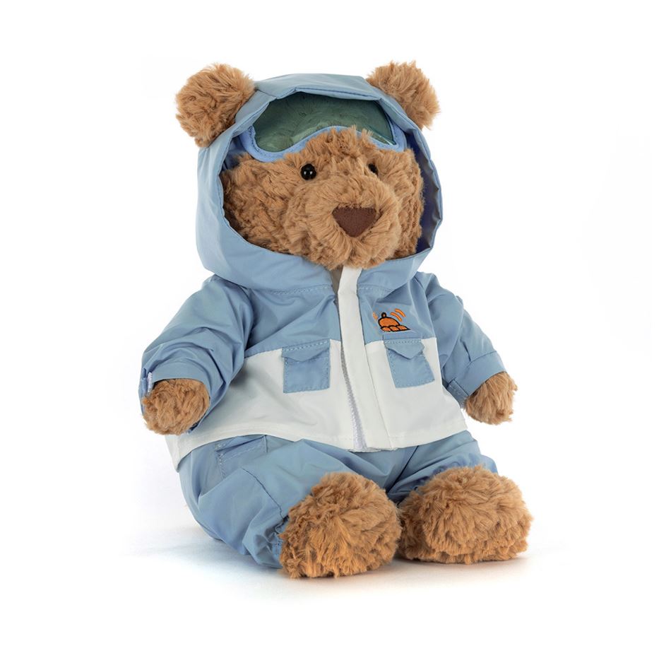 Jellycat bamse, Bartholomew Bjørn med snødrakt - 26 cm