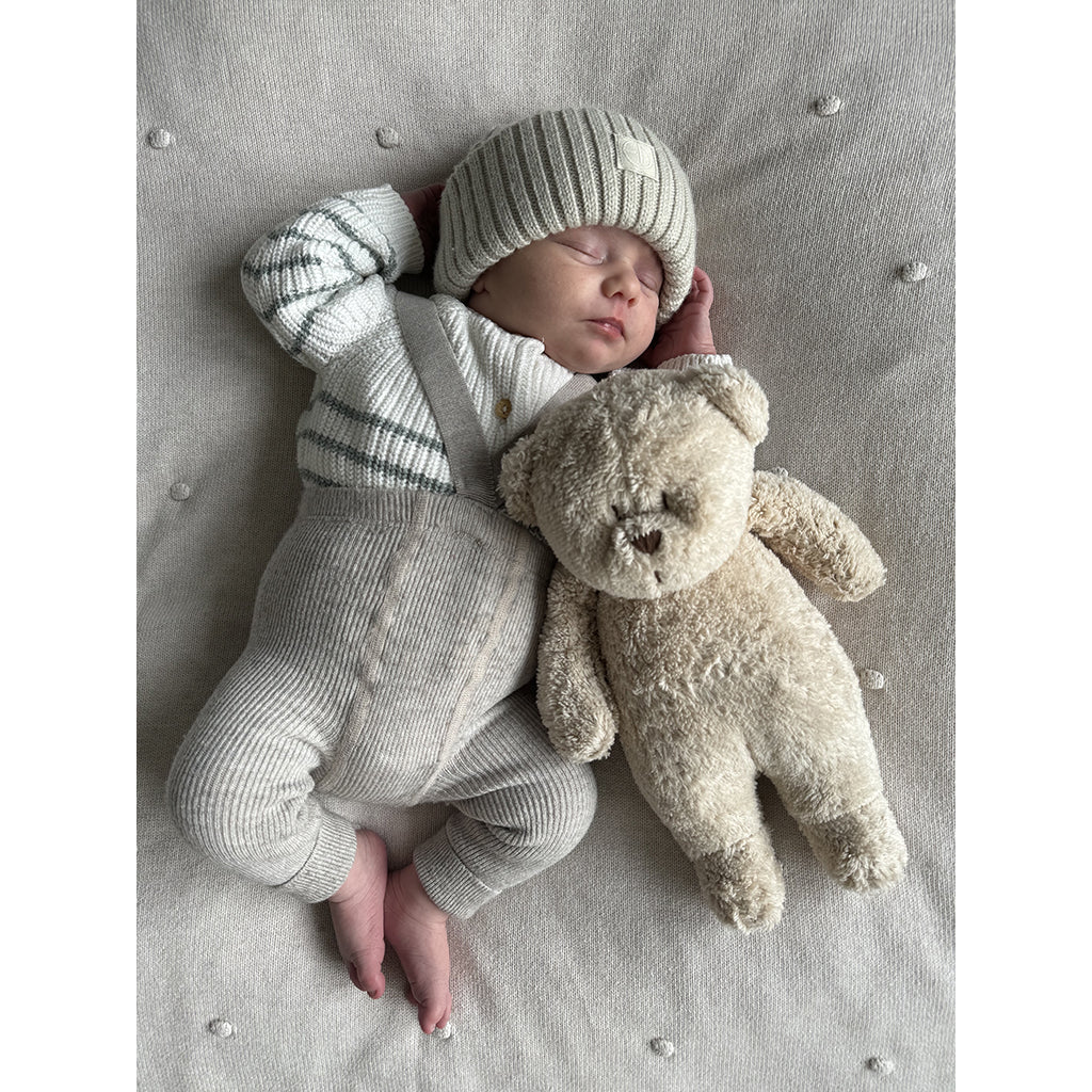 Moonie 2.0, økologisk Humming bjørn med pink noise og lampe – Sand