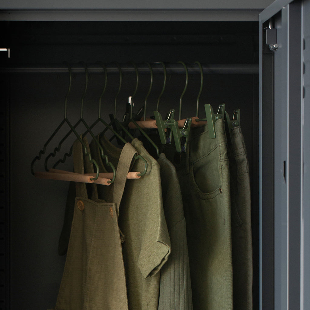 Mustard Made Kids top hengere, 10-pak barnekleshengere - Olive