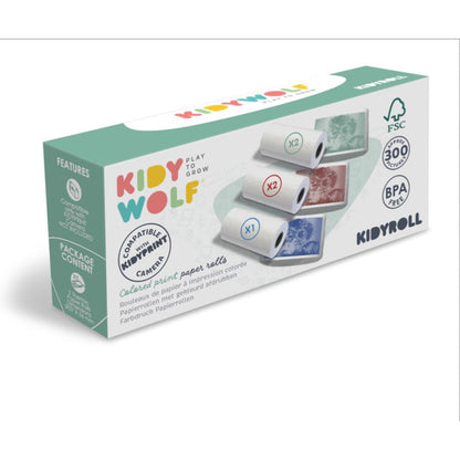 Kidywolf Kidyprint color, printruller i 3 forskjellige farger