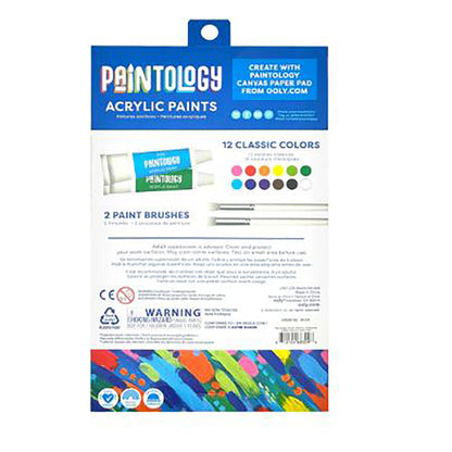 Ooly Akrylfargesett med 12 klassiske farger