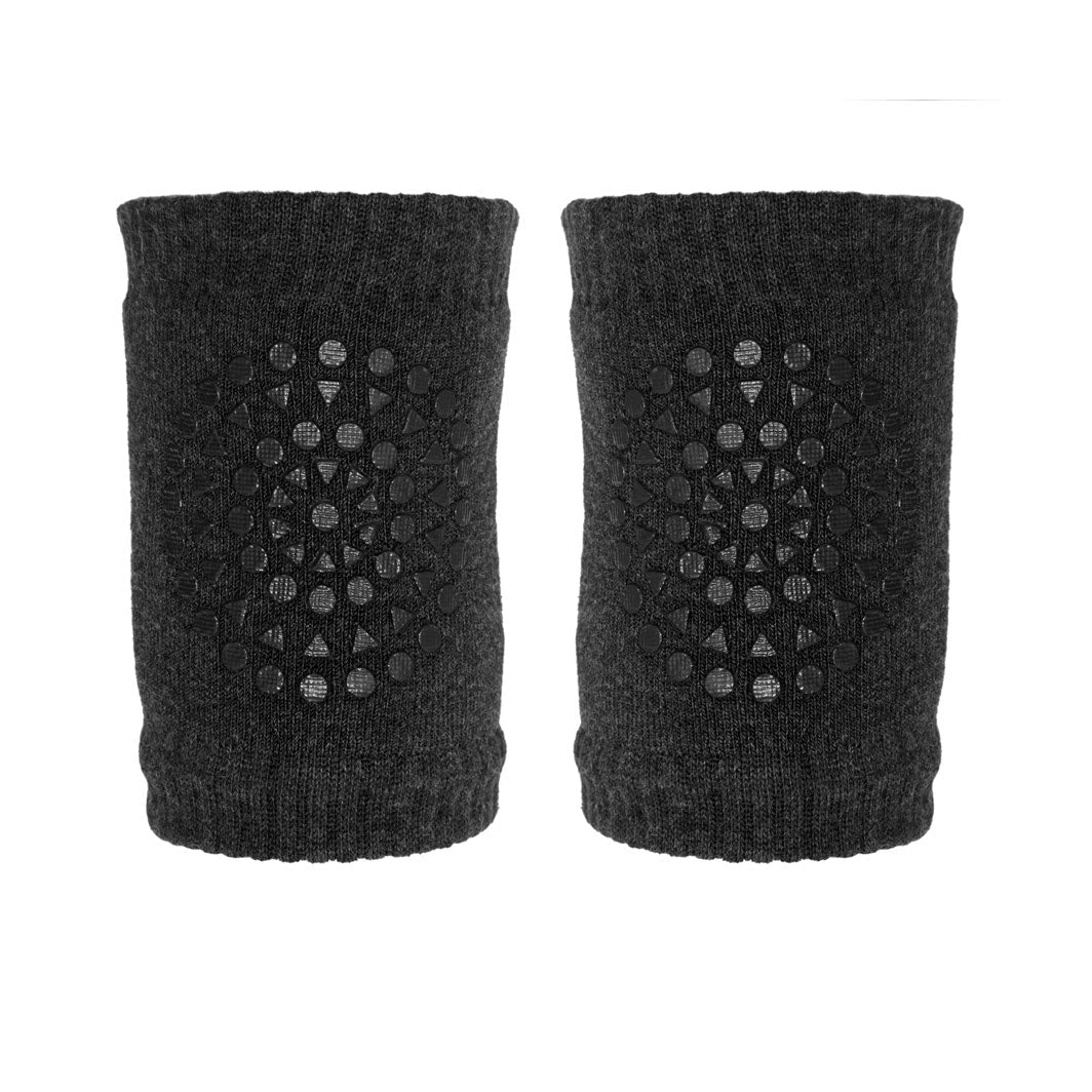 GoBabyGo knebeskyttere m. gummiprikker, dark grey melange
