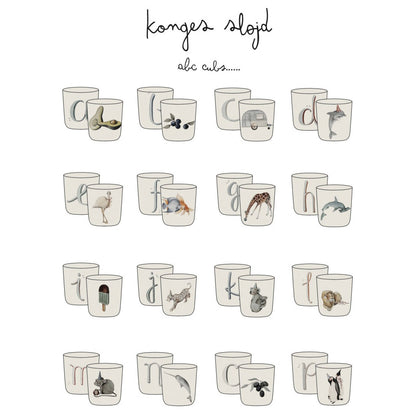 Konges Sløjd Alfabet melaminkopp, A - Z