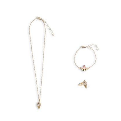 Konges Sløjd Sweet smykkesett, Gold