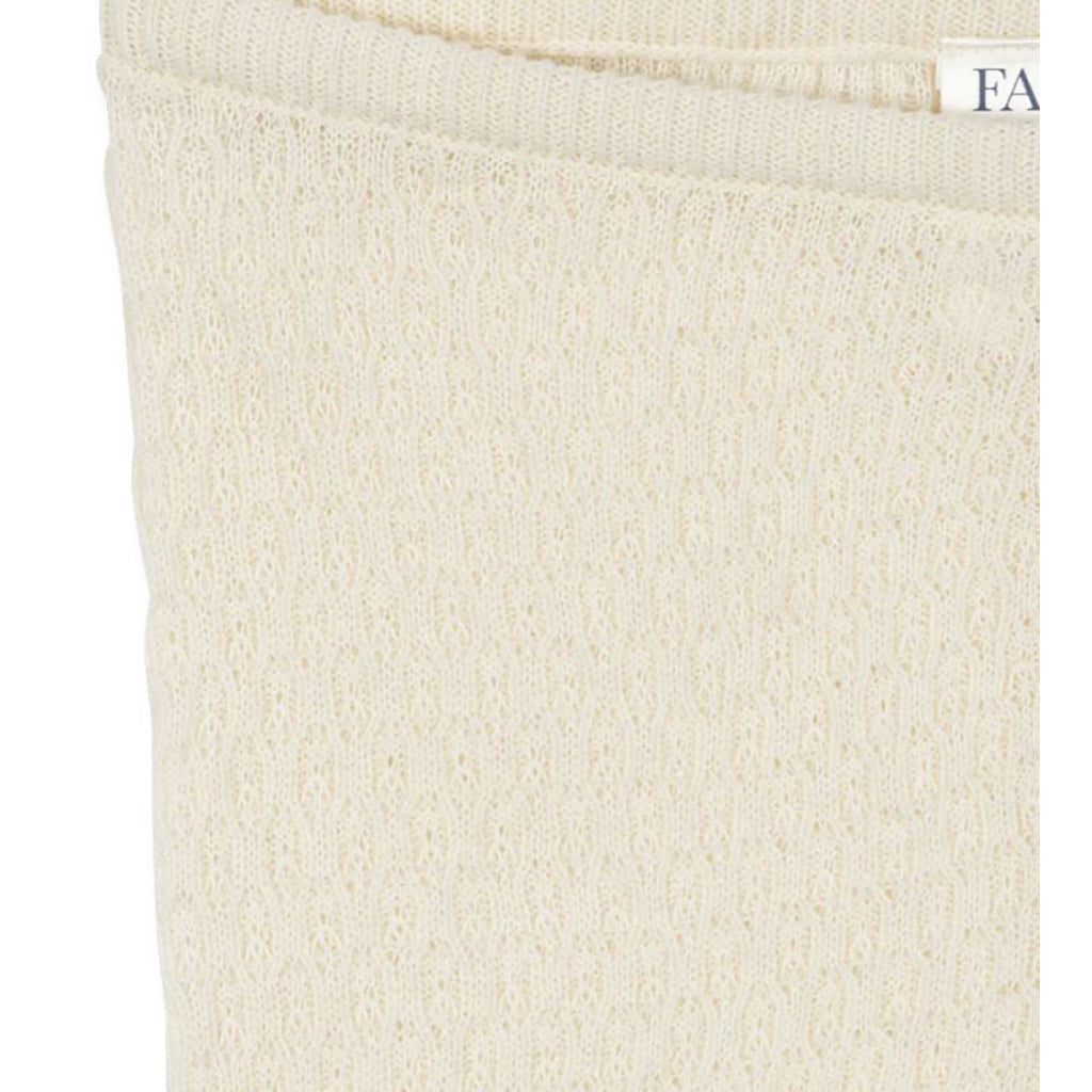Fanga Fontana Venti Pointelle leggings, Antique white – str. 1–9 mnd.