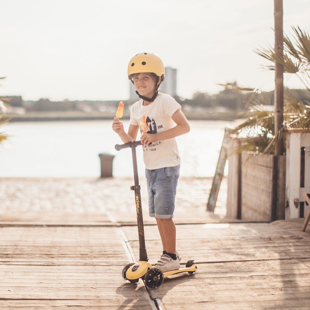 Scoot and Ride Highway Kick 3, sparkesykkel - LED Lemon