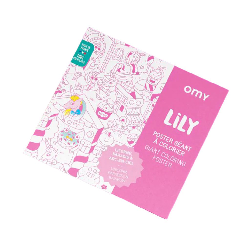 Omy stor plakat for fargelegging, Lily