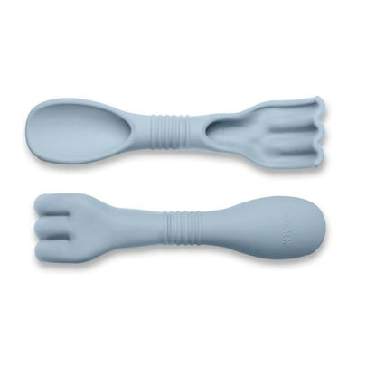 Scrunch sandleketøy, spade/rive i ett - double-digger - Lyseblå