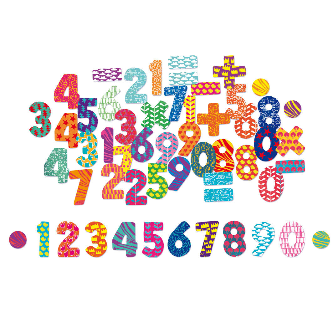 Vilac magneter i tre med tall og tegn