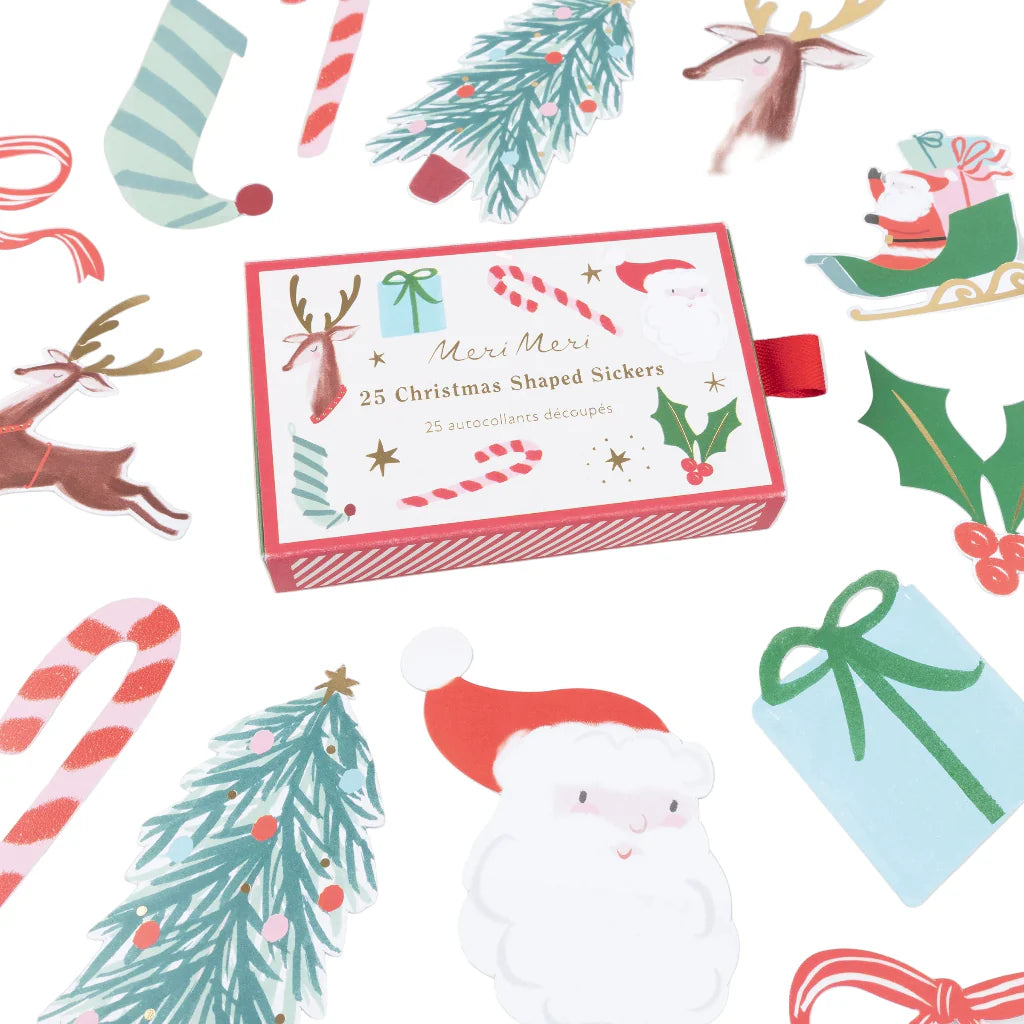 Meri Meri klistermærker, Julemotiver - 25 stk.